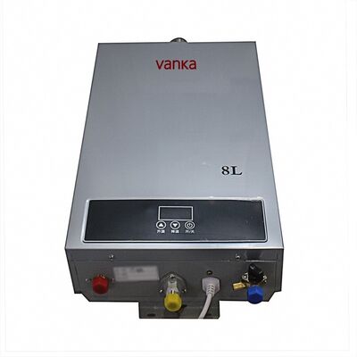 थर्मोस्टैटिक नियंत्रण की दीवार के साथ पोर्टेबल 8L प्रोपेन गैस गीजर