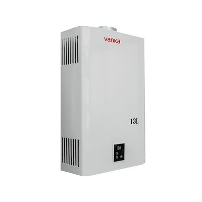 सीई प्रमाणित आधुनिक 13L फ्ल्यू गैस गर्म पानी हीटर एलपीजी चिमनी शैली