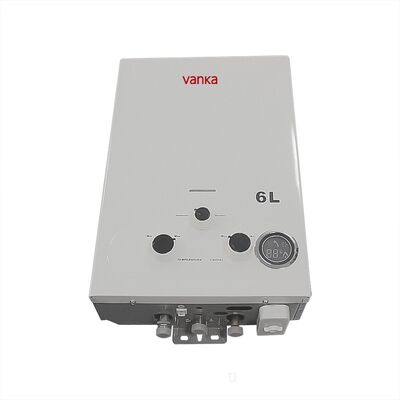 6L वाणिज्यिक गैस वॉटर हीटर डिजिटल प्रणाली पोर्टेबल टिकाऊ ऑन डिमांड शॉवर
