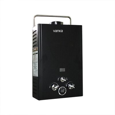 ब्लैक 12L पोर्टेबल एलपीजी टैंकलेस वाटर हीटर