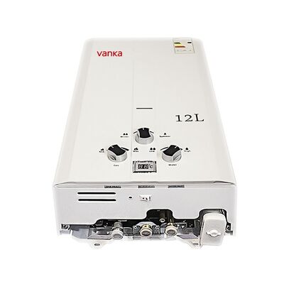 12 लीटर दीवार पर घुड़सवार तत्काल टैंक रहित गैस वॉटर हीटर समायोज्य तापमान घर के लिए होटल अपार्टमेंट और वाणिज्यिक उपयोग के लिए