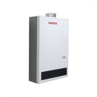 घर होटल अपार्टमेंट और वाणिज्यिक उपयोग के लिए डिजिटल तापमान नियंत्रण के साथ 2000W दीवार घुड़सवार टैंक रहित गैस वॉटर हीटर